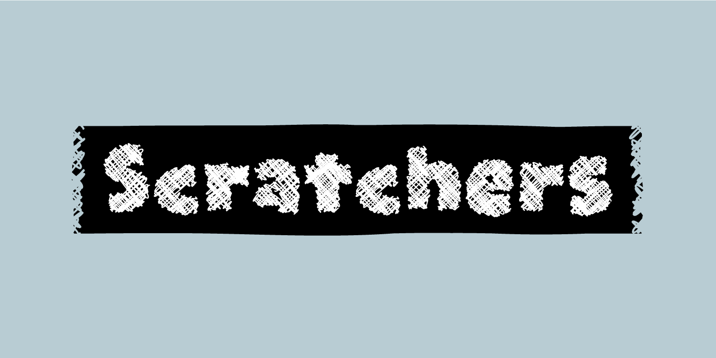 Пример шрифта Scratchers